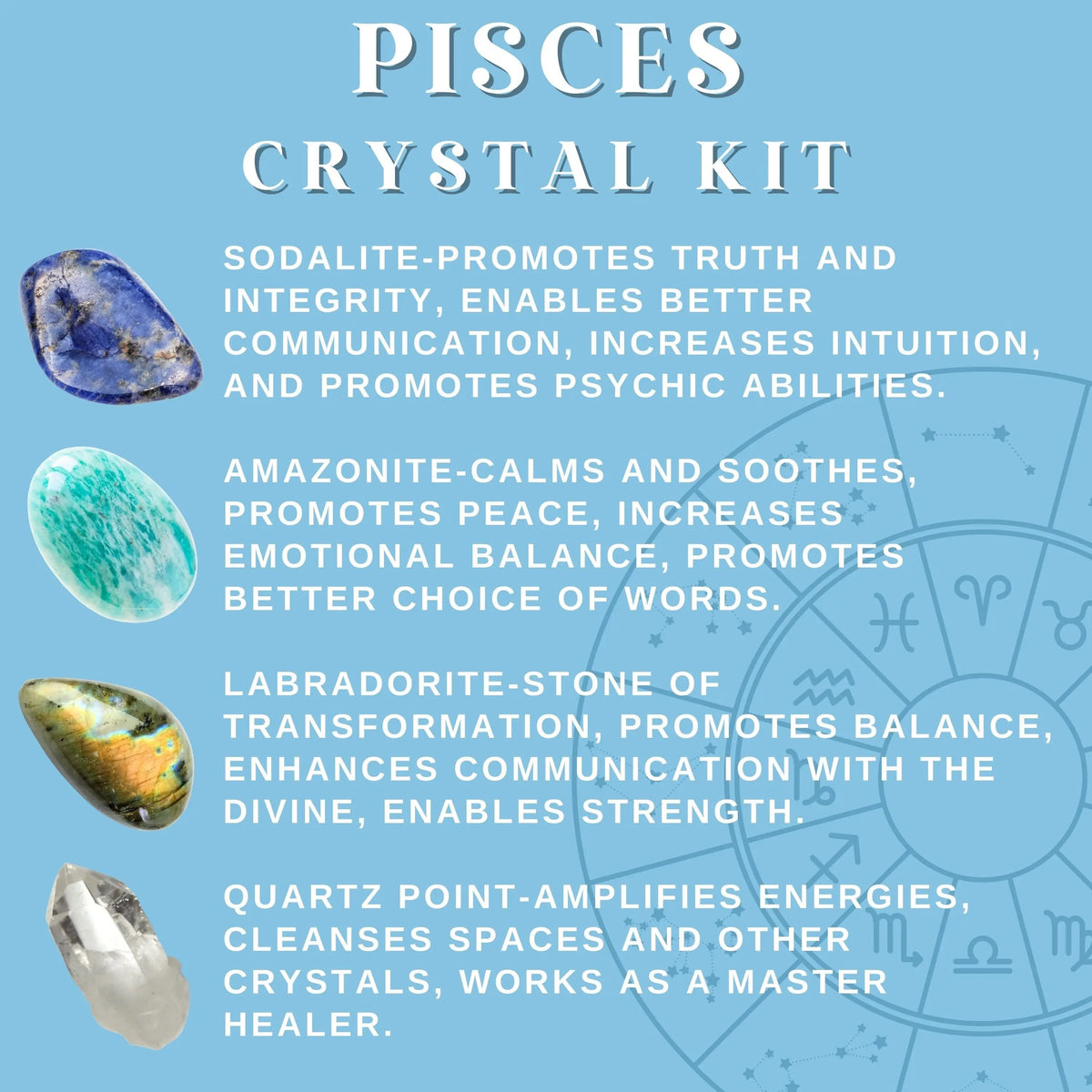 Pisces Zodiac Crystal Kit – Arabella Crystals