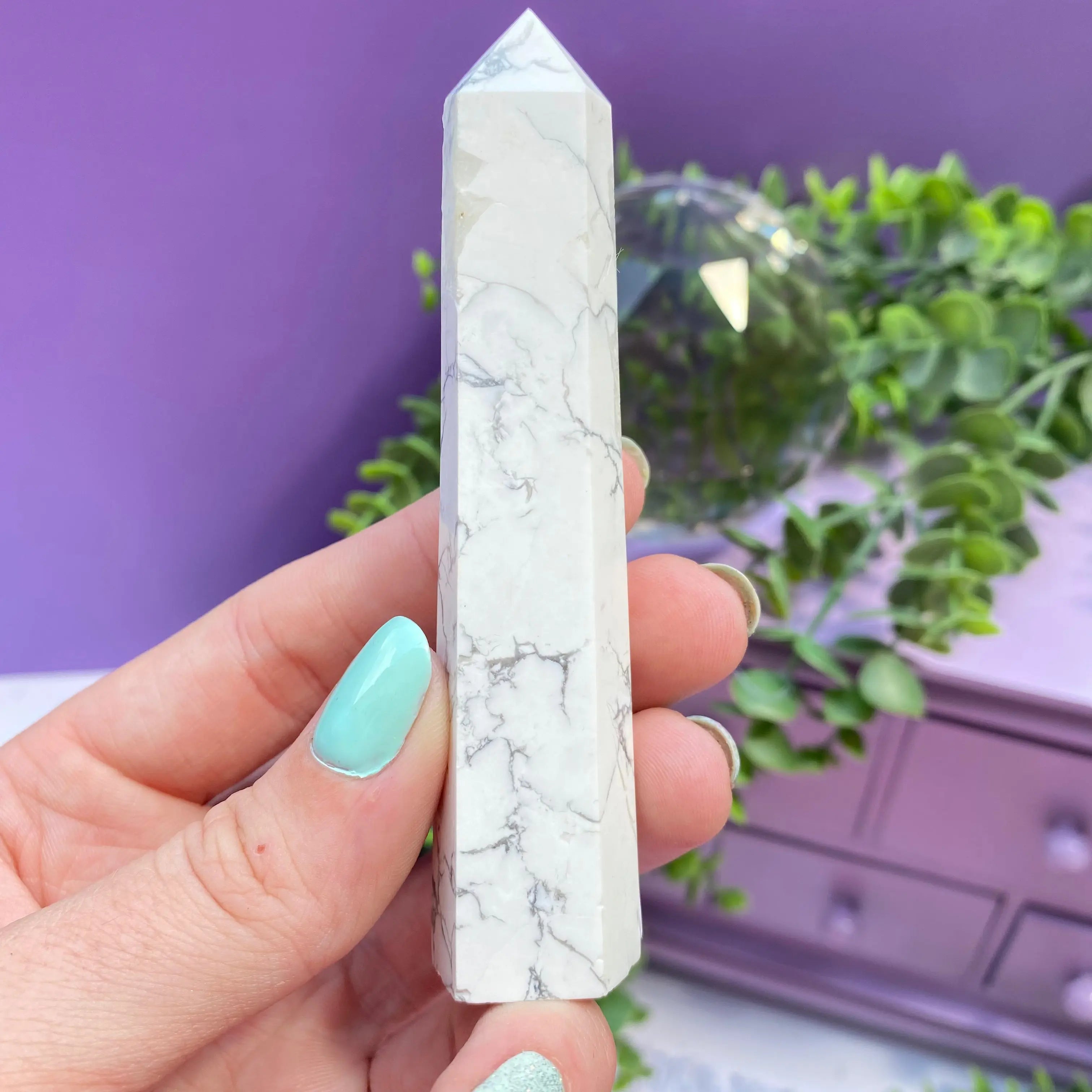 Howlite Point Arabella Crystals