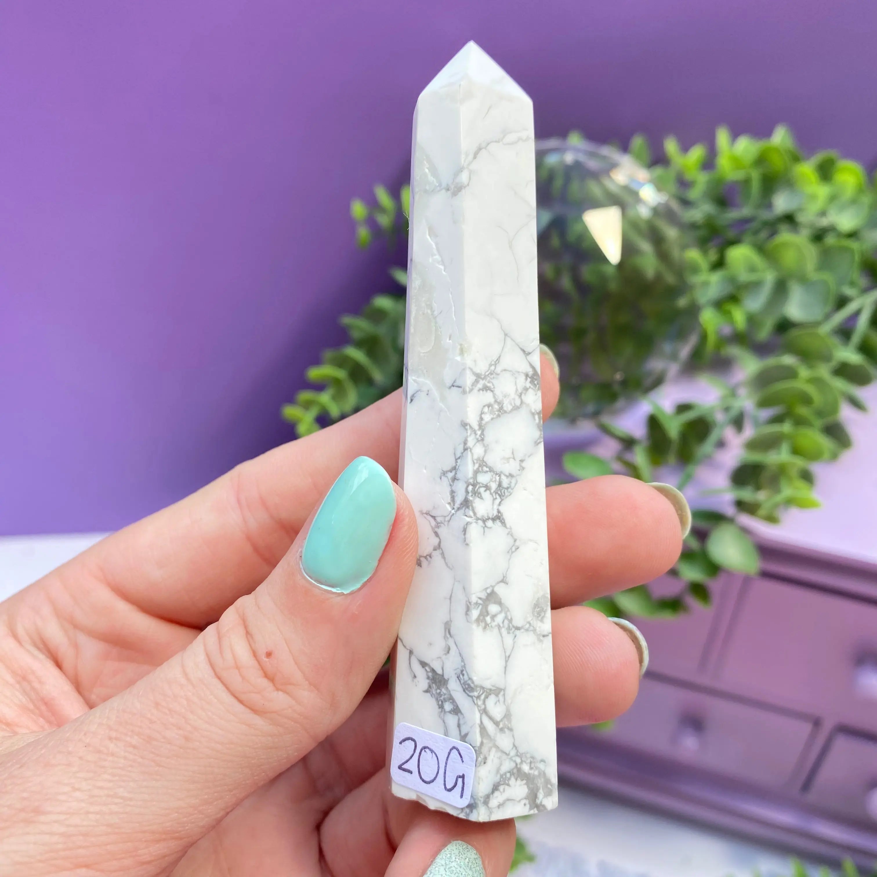 Howlite Point Arabella Crystals