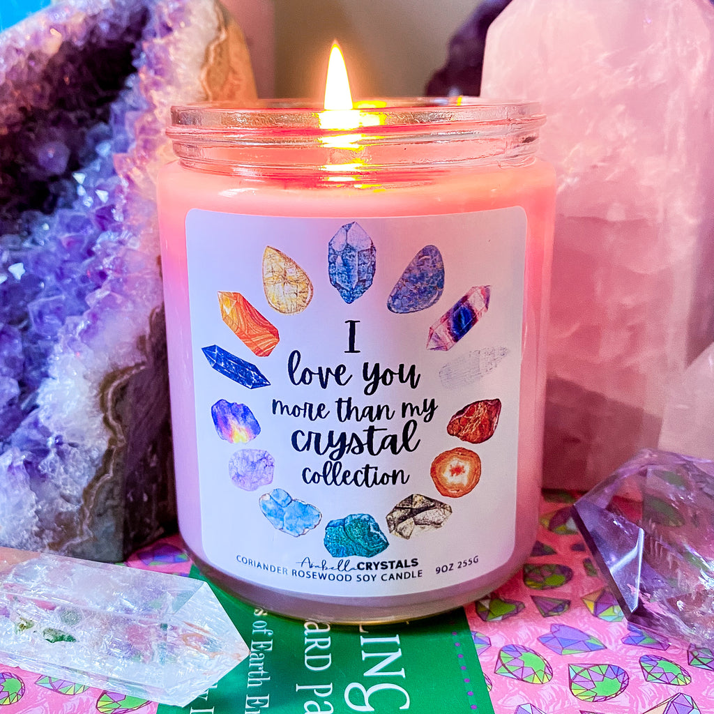I Love You More Crystal Candle